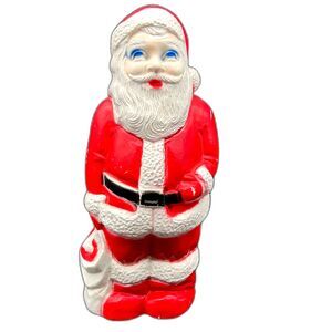 Vintage Blow Mold Santa Claus Union Products Leominster MA 13” (B)